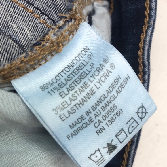 Mid Rise Skinny Blue Jeans with Vintage Fading - Picture 5 of 11